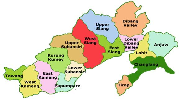 Arunachal Prdaesh map