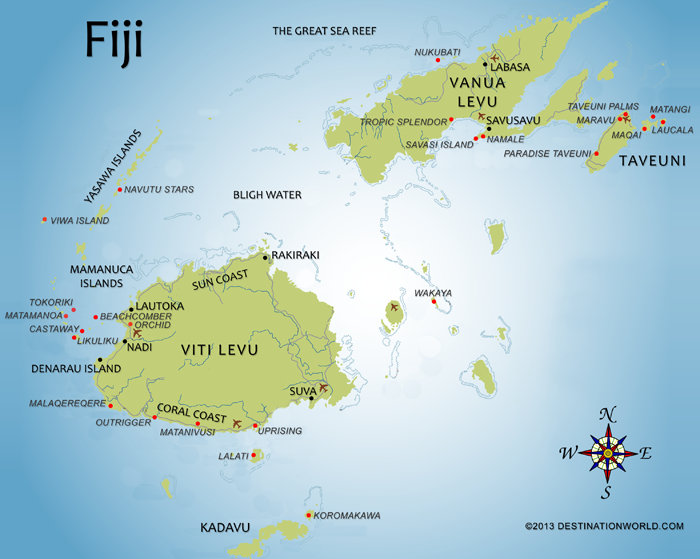 Fiji  Map