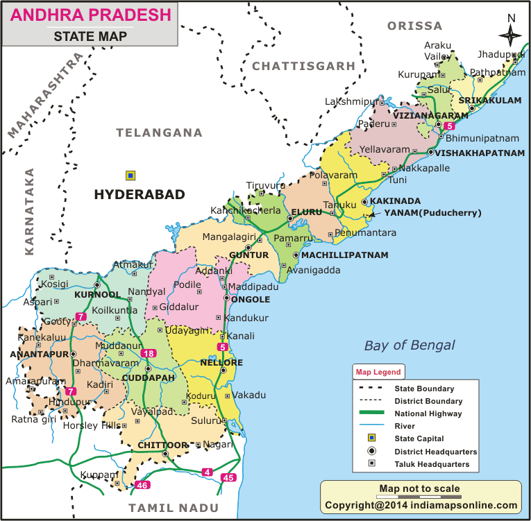 andhra pradesh state map