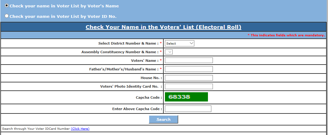 Delhi Voter Search