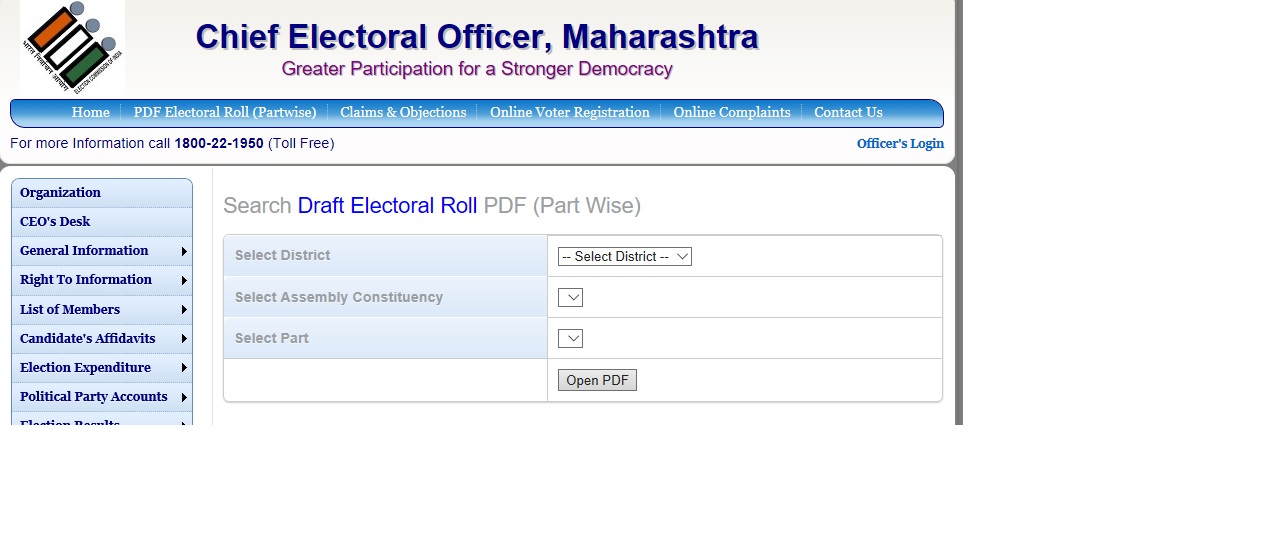 Maharashtra Voter List 2021 2022 final download CEO website Search Name