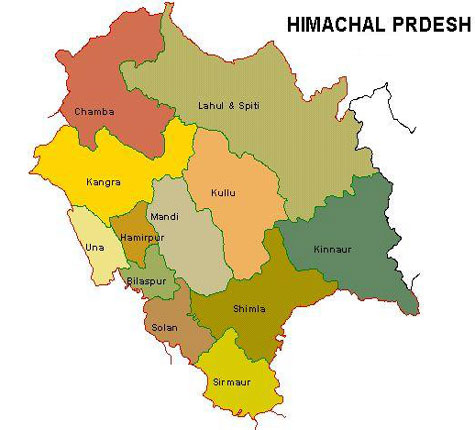 himachal pradesh map S