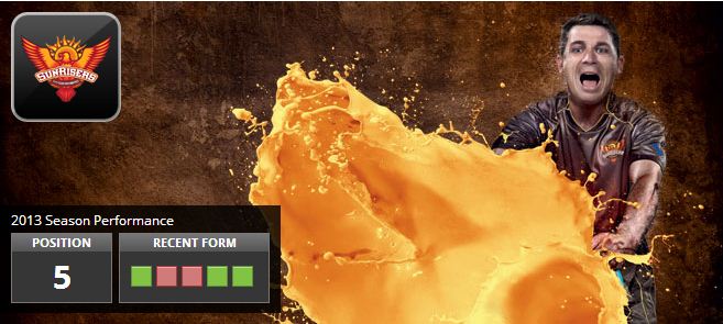 Sunrisers Hyderabad Team Profile, SRH Team Members details, SRH IPL6 team biodata, Sunrisers Hyderabad Cricketers details, IPL News.